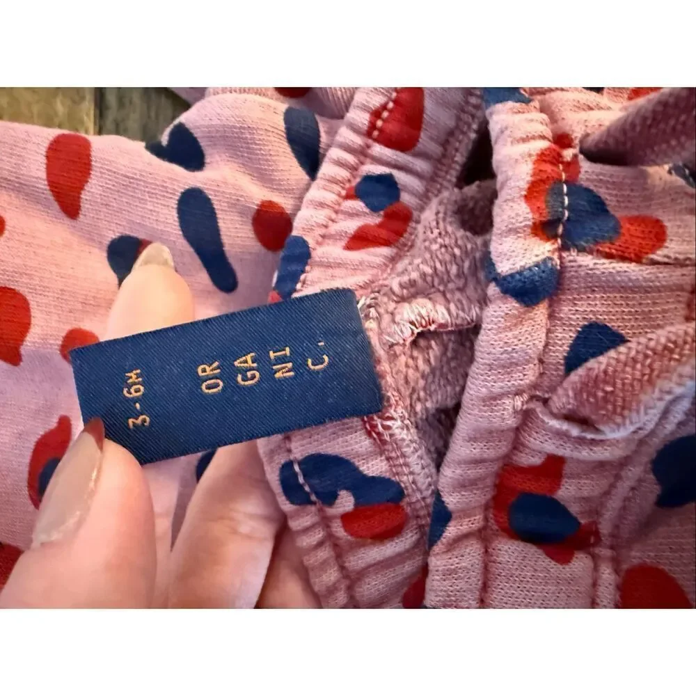 BONMOT Organics European Baby Girl Leopard Ruffle Sweatsuit